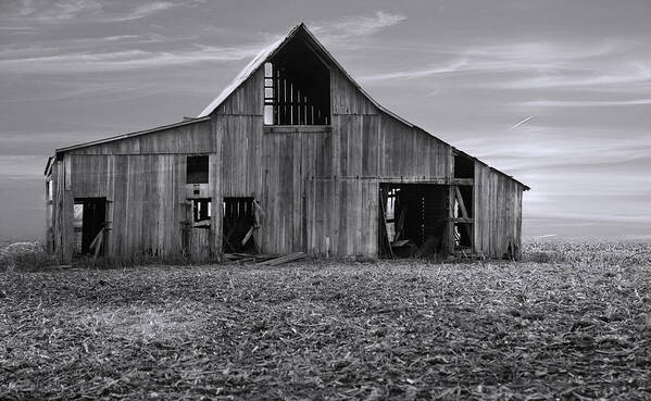 Photography Poster featuring the photograph Aged and Forgotten Barn by Theresa Campbell