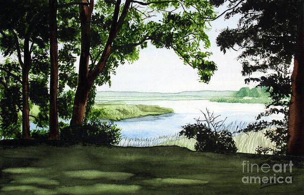 Landscape Poster featuring the painting Another Cohansey River by Barry Levy