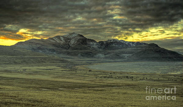 Hdr Images Poster featuring the photograph Antelope Island Sunrise by Dennis Hammer