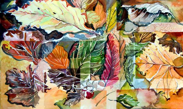 Autumn Poster featuring the painting Autumn Falls by Mindy Newman