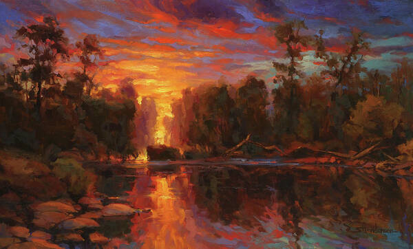 Landscape Poster featuring the painting Awakening by Steve Henderson