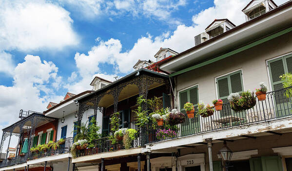 Bourbon Street Poster featuring the photograph Balconies of New Orleans by Raul Rodriguez