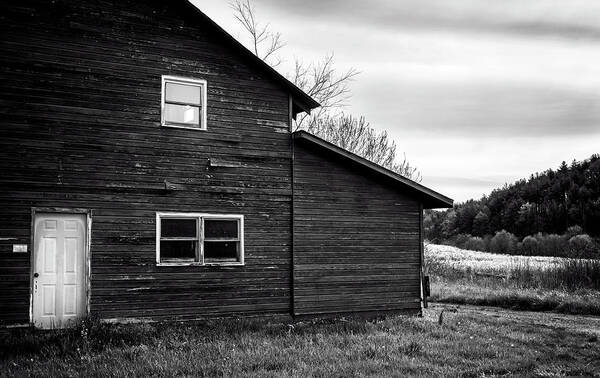 Barn Poster featuring the photograph Barn And Wildflowers In Black and White by Greg and Chrystal Mimbs