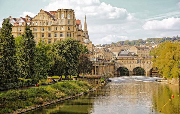 Bath Poster featuring the photograph Bath-On-Avon 2 by Mike Hope by Michael Hope