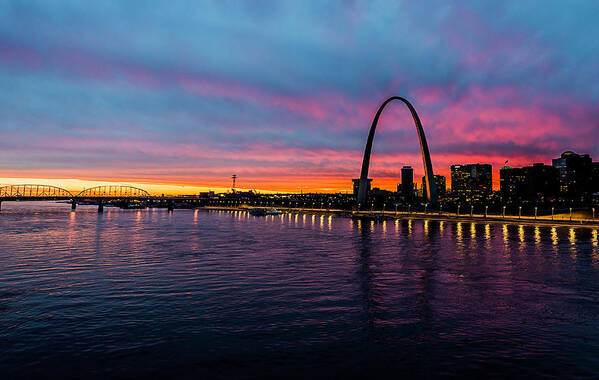 St. Louis Poster featuring the photograph Beyond the Gateway by Marcus Hustedde