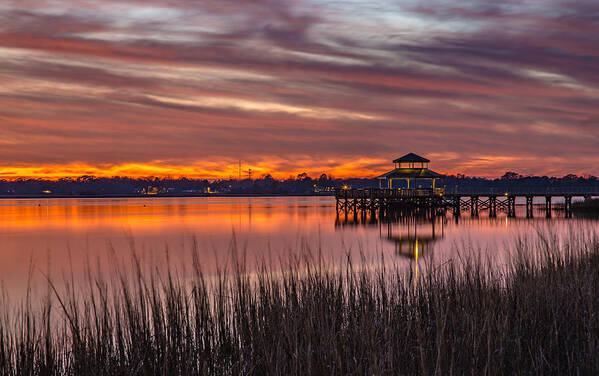 Brittlebank Park Poster featuring the photograph Brittlebank Park Dock Charleston SC by Donnie Whitaker