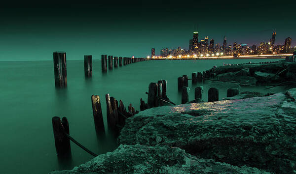 Chicago Poster featuring the photograph Chilly Chicago 2 by Dillon Kalkhurst