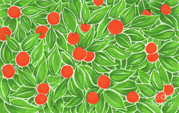 Citrus Poster featuring the drawing Citrus pattern by Cindy Garber Iverson