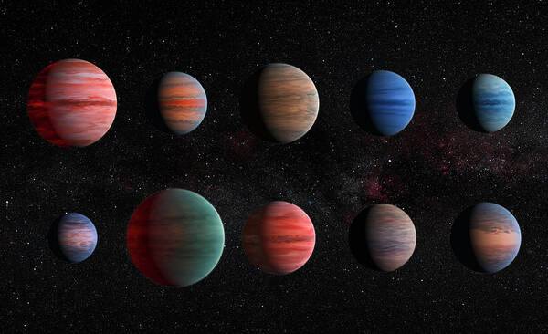 Extra Solar Planets Poster featuring the photograph Clear to cloudy hot Jupiters by Mark Kiver