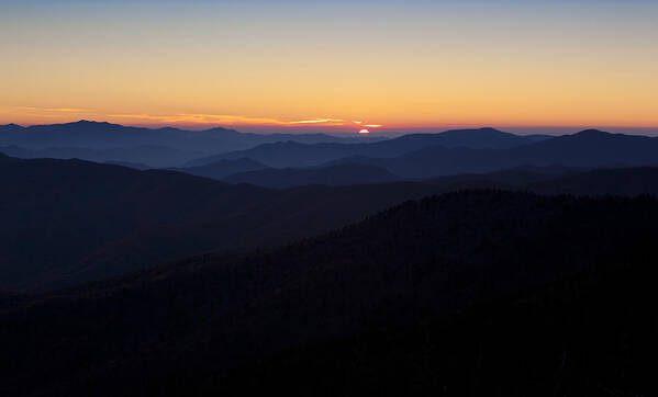 Smoky Poster featuring the photograph Clingmans Dome Sunset by Jonas Wingfield