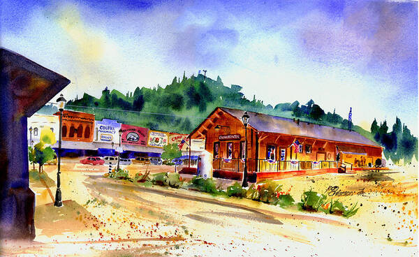 Colfax Poster featuring the painting Colfax RR Junction by Joan Chlarson