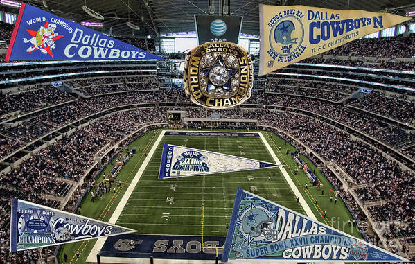 Cowboys Poster featuring the photograph Cowboys Super Bowls by Steven Parker
