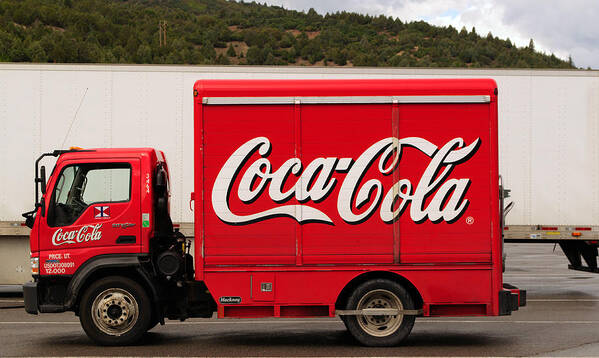 Coca Cola Truck Poster featuring the photograph Cute Mini Coca Cola Truck by Tikvah's Hope