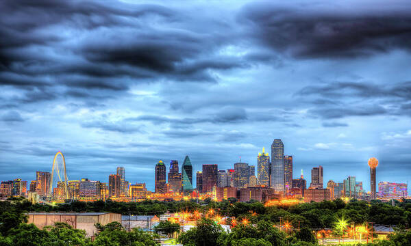 Dallas Skyline Poster featuring the photograph Dallas Skyline by Shawn Everhart