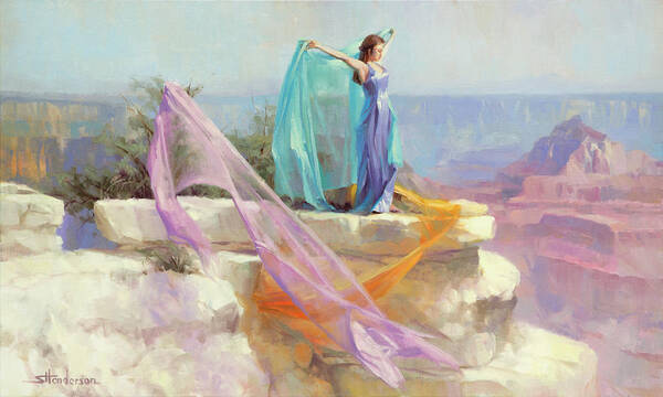 Southwest Poster featuring the painting Diaphanous by Steve Henderson