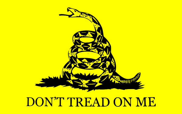 Dont Tread On Me Poster featuring the mixed media Don't Tread On Me Flag by War Is Hell Store