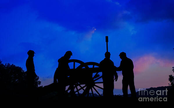 Early Morning On Little Round Top Poster featuring the digital art Early Morning on Little Round Top by Randy Steele