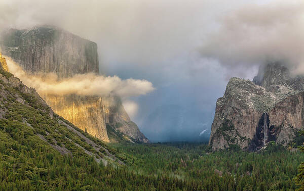 Landscape Poster featuring the photograph El Capitan Halo by Jonathan Nguyen