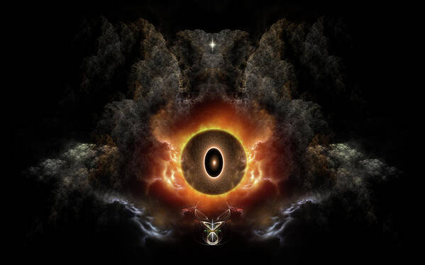 Eye Of Chaos Poster featuring the digital art Eye Of Chaos by Rolando Burbon