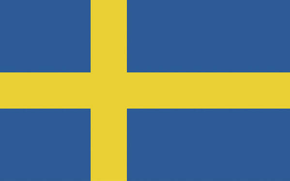 Sweden Poster featuring the digital art Flag of Sweden by Roy Pedersen