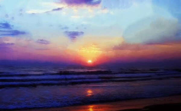 Folly Beach South Carolina Sunrise Poster featuring the photograph Folly Beach South Carolina Sunrise by Bellesouth Studio