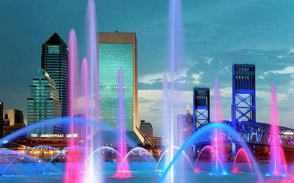 Fountain Poster featuring the digital art Fountain by Maye Loeser
