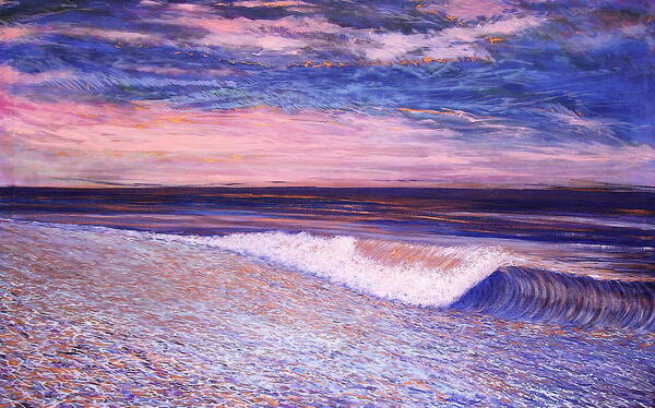 Sea Poster featuring the painting Golden Sea by Jeanette Jarmon