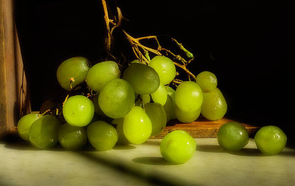 Grapes Poster featuring the photograph Green Grapes by Mike Eingle