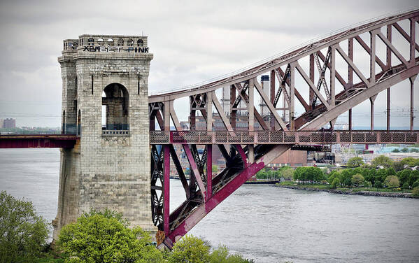 Hellgate Bridge Poster featuring the photograph Hellgate in Grey by Cate Franklyn