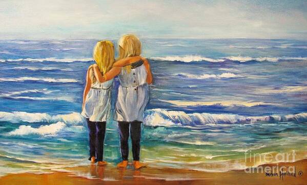 Twins Poster featuring the painting Inseparable Twins by Barbara Haviland