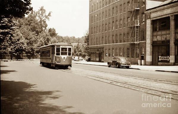 1940's Poster featuring the photograph Inwood Trolley by Cole Thompson