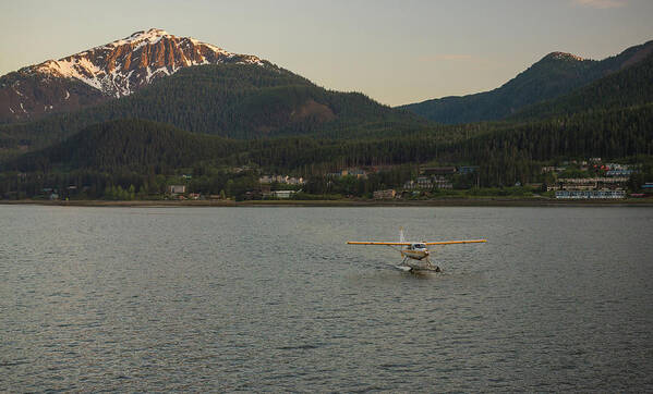 Float Plane Poster featuring the photograph Late Landing by Kristopher Schoenleber