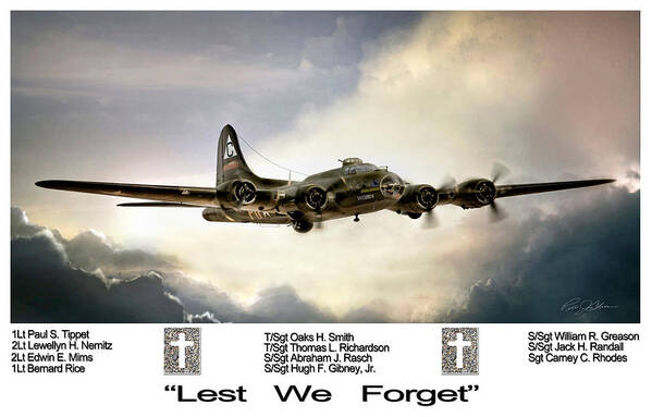 Aviation Poster featuring the digital art Lest We Forget by Peter Chilelli