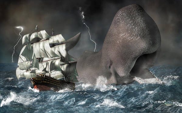 Leviathan Poster featuring the digital art Leviathan by Daniel Eskridge