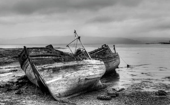 Isle Of Mull Poster featuring the photograph Lonely fishing boats by Michalakis Ppalis