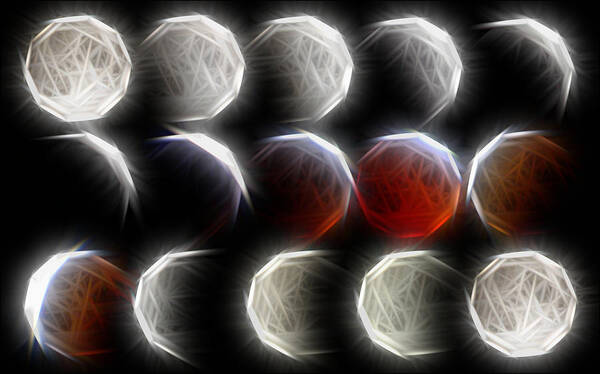 Eclipse Poster featuring the digital art Lunar Eclipse Progression by Carol Crisafi