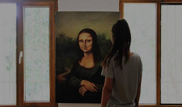 Reproduction Poster featuring the painting Mona Lisa by Radu Doriana