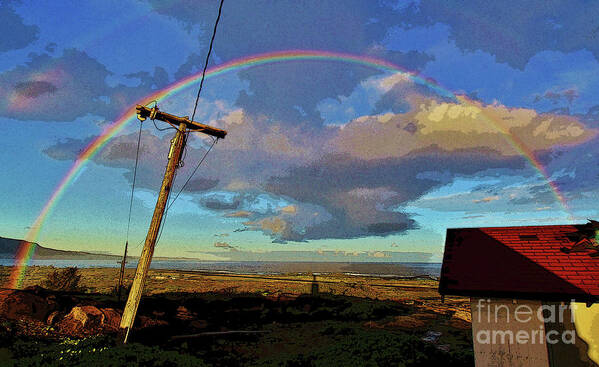 Rainbow Poster featuring the photograph Morning Rainbow Over Kalaupapa by Craig Wood
