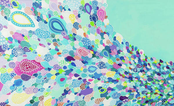 Pattern Art Poster featuring the painting Morning Tide by Beth Ann Scott