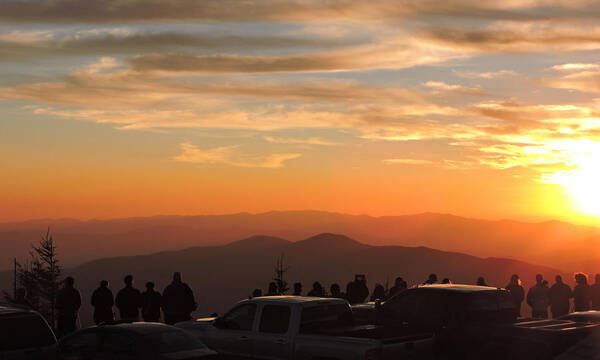 Sunset Poster featuring the photograph Mountain Sunset Silhouettes by William Slider