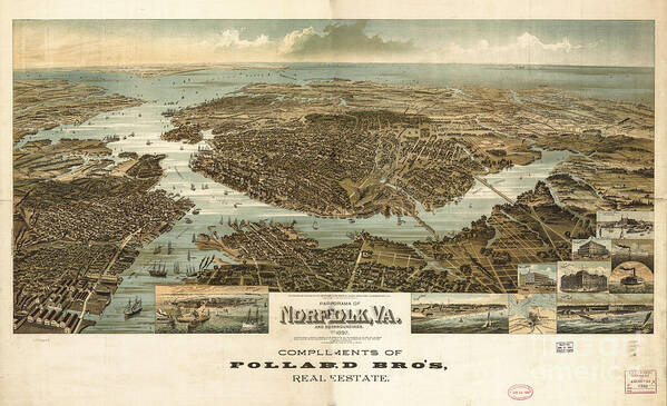 Norfolk Poster featuring the photograph Norfolk VA by Dale Powell