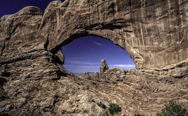 Utah Poster featuring the photograph North Window, Arches by Gary Shepard