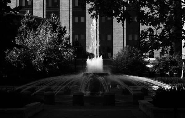 Purdue Poster featuring the photograph Original fountain by Coby Cooper