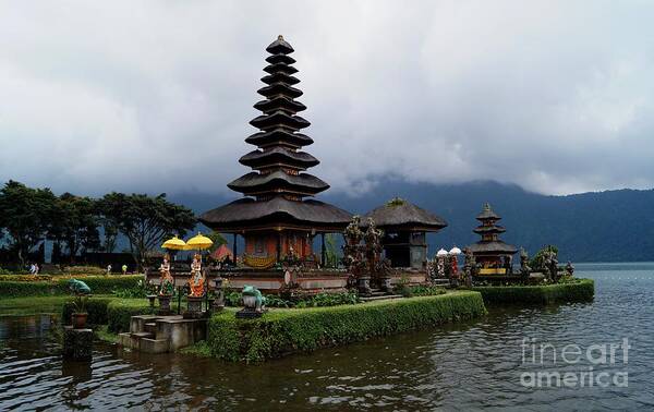 Pagoda Poster featuring the photograph Pagoda in Bali Island. Water Temple by Timea Mazug