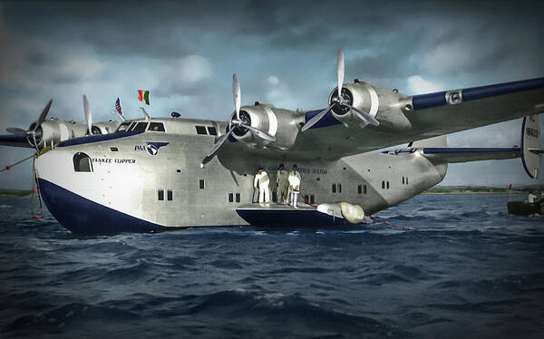 Boeing 314 Poster featuring the photograph Pan Am Boeing B314 by Franchi Torres
