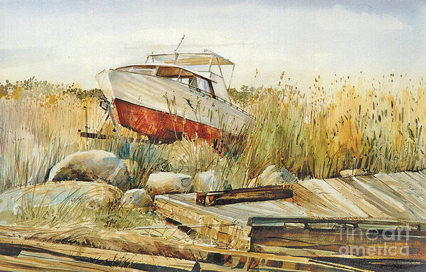 Old Boats Poster featuring the painting Pasturized by P Anthony Visco