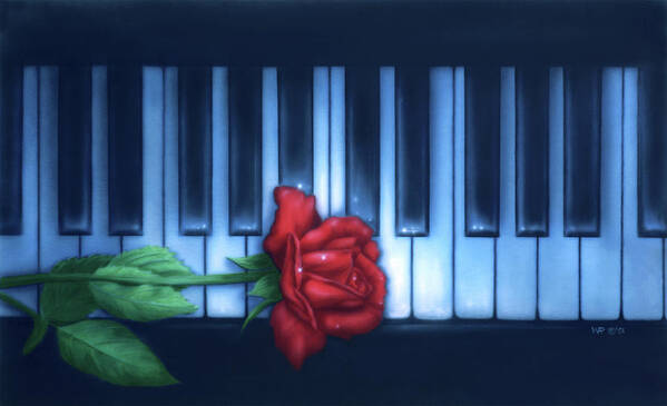 Piano Keyboard Poster featuring the painting Play It Again Sam by Wayne Pruse