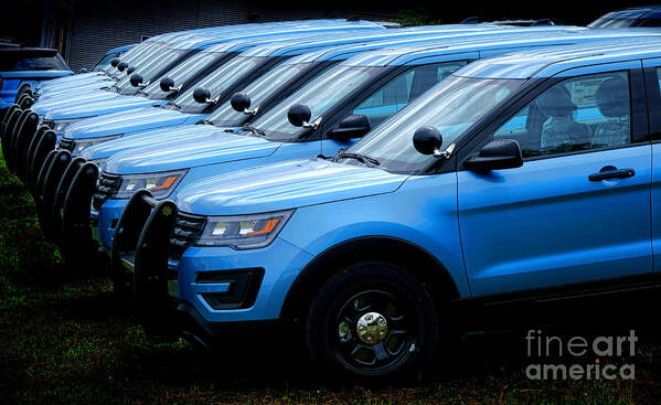 Ford Poster featuring the photograph Police Line Up by Olivier Le Queinec