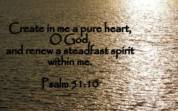Scripture Art Poster featuring the photograph Pure Heart by Sheri McLeroy
