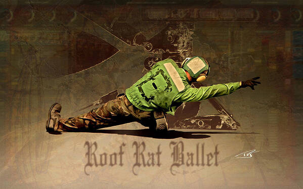 War Poster featuring the digital art Roof Rat Ballet by Peter Van Stigt